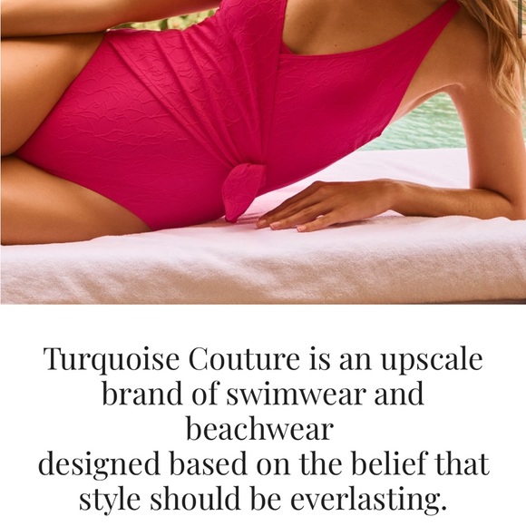 Turquoise Couture Blue and White Stripe Wide Leg Beach Coverup Pants Size Small - Picture 7 of 9